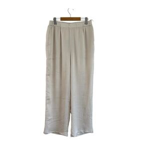 Veiled New York Katia Textured Wide Leg Pants Ivory Size Large NWT
